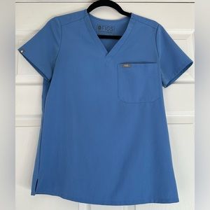 Figs women's Catarina - One-Pocket Scrub Top - XS / Ceil Blue